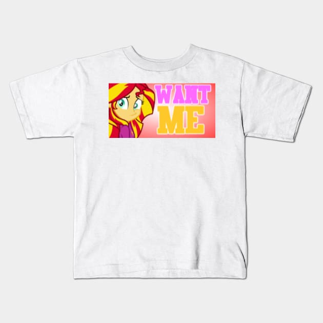 Sunset Want You Kids T-Shirt by ShadowBright